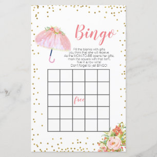 Lámina April Showers Bring May Flowe Bingo Game