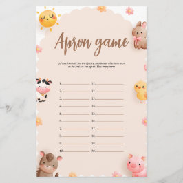 Lámina Apron Bridal Shower Game