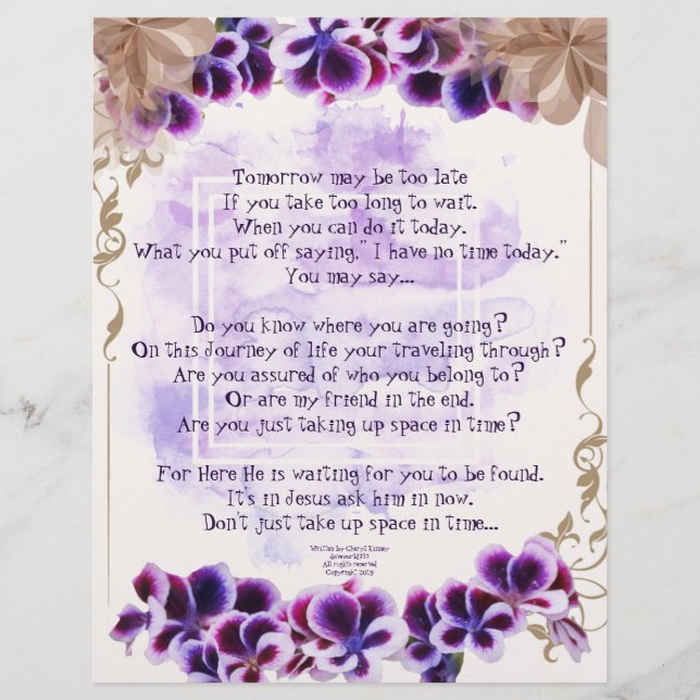 Lámina Aprovechar el espacio en el tiempo de escritura Pe (Anverso)