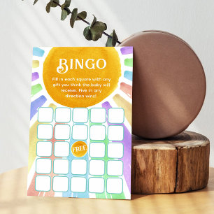 Lámina Aquí Viene El Bingo De Baby Shower De Los Niños Re