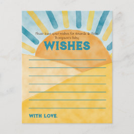 Lámina Aquí viene el deseo de Baby Shower de Blue Ray Sun