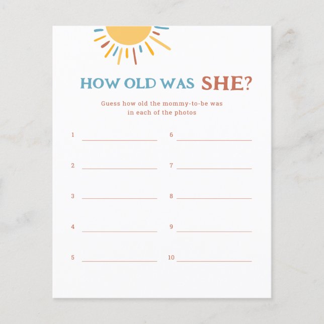 Lámina Aquí Viene El Hijo Cuán Vieja Era Su Juego (Anverso)