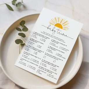 Lámina Aquí viene el juego de la trivia de bebé