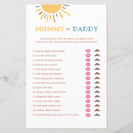 Lámina Aquí viene el juego de mamá o papá del hijo