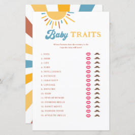 Lámina Aquí Viene El Juego De Rasgos Para Niños