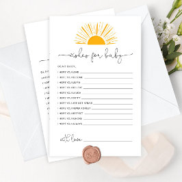 Lámina Aquí viene el sol desea al bebé