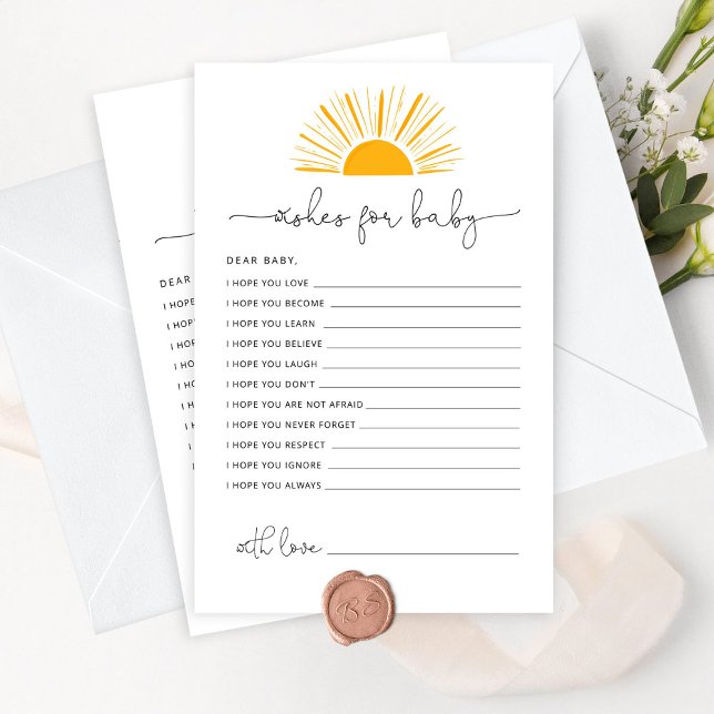 Lámina Aquí viene el sol desea al bebé (Subido por el creador)