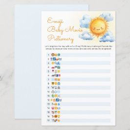 Lámina Aquí viene el sol Juego de adivinanzas con dibujos