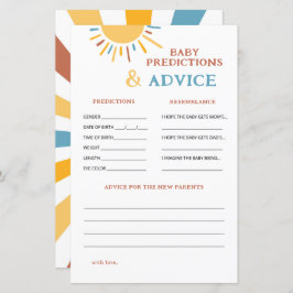 Lámina Aquí vienen las predicciones y consejos del bebé