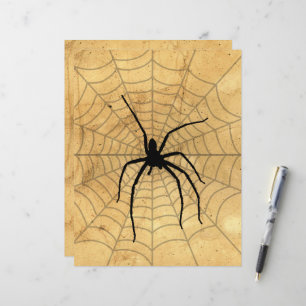 Lámina Araña espeluznante y papel de álbum de recortes de