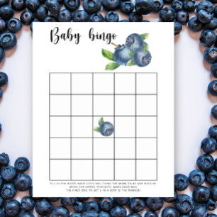 Lámina Arándano - Juego de bingo para baby shower