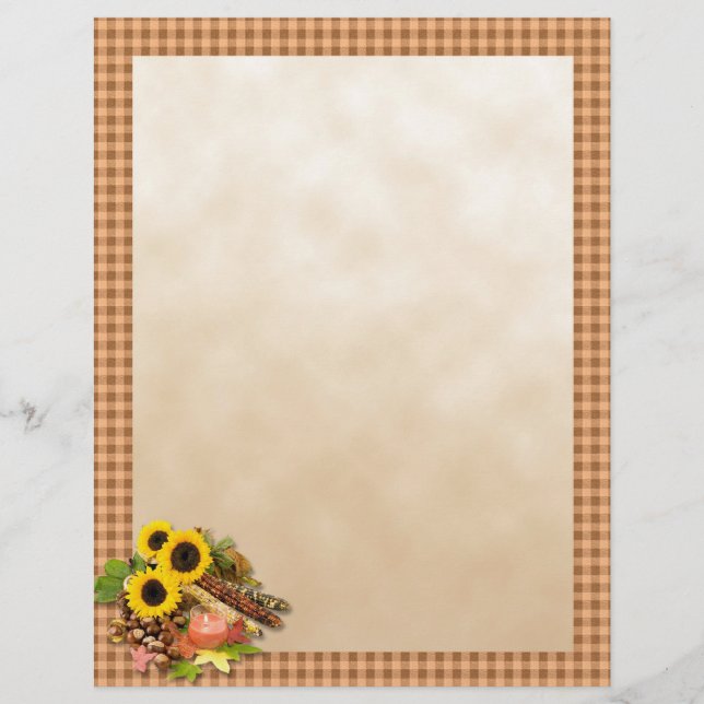 Lámina Arangement floral de otoño (Anverso)