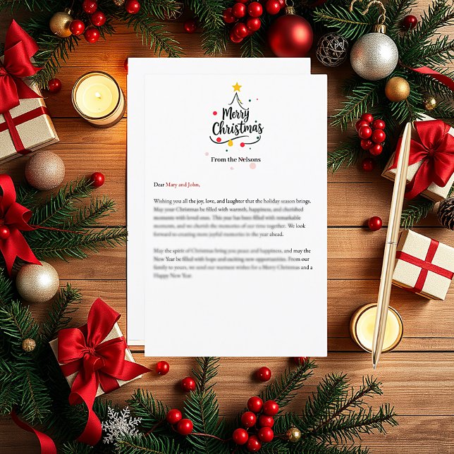 Lámina Árbol abstracto de Feliz Navidad minimalista (Subido por el creador)