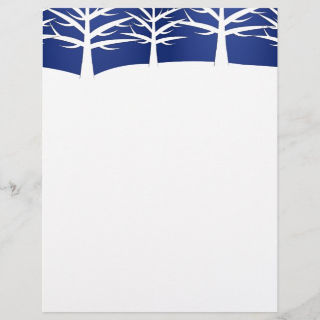 Lámina Árbol Blanco Silueta Elegante Navidad (Anverso)