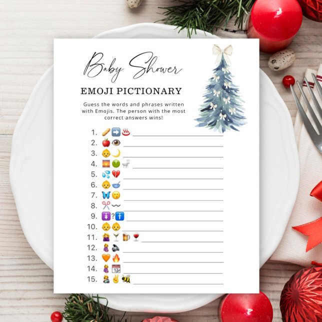 Lámina Árbol de invierno \ juego piccionario de Emoji (Subido por el creador)