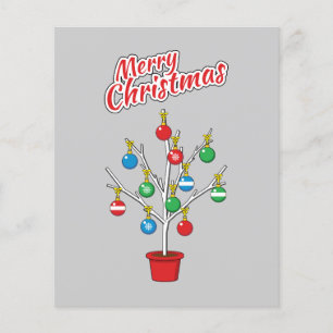 Lámina Árbol de Navidad de rama desnuda - Feliz Navidad