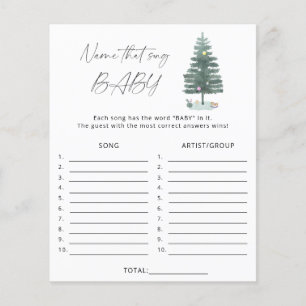 Lámina árbol de Navidad - Nombre de esa canción juego de