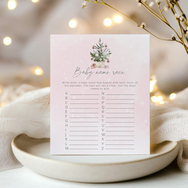 Lámina Árbol de navidad rosada juego de raza del nombre d (Subido por el creador)