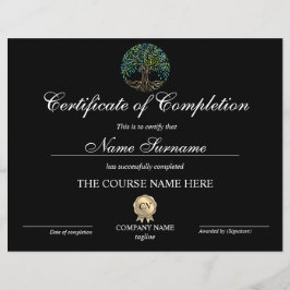 Lámina Árbol de vida del certificado de terminación