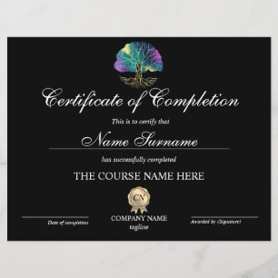Lámina Árbol de vida del certificado de terminación