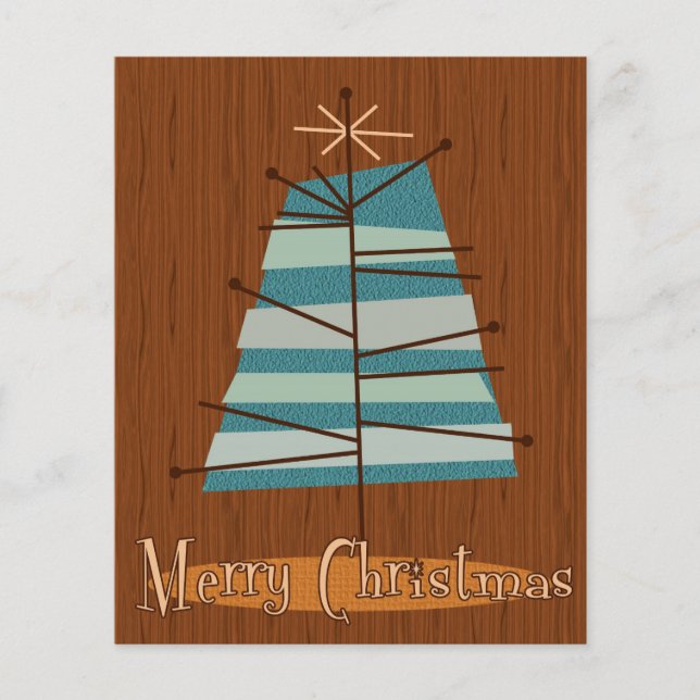 Lámina Árbol moderno de Navidad de mediados del siglo XX (Anverso)