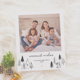 Lámina Árboles de Navidad con presupuesto reducido Saludo