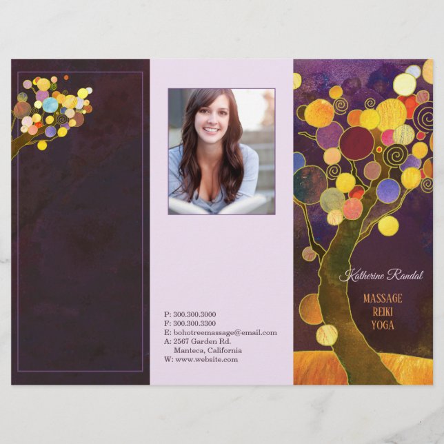 Lámina Árboles púrpuras rusas Tri Fold Business Brochure (Anverso)