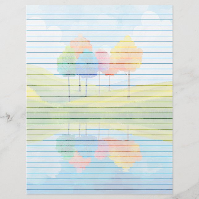 Lámina Árboles singulares alineados - Estacionamiento de  (Anverso)