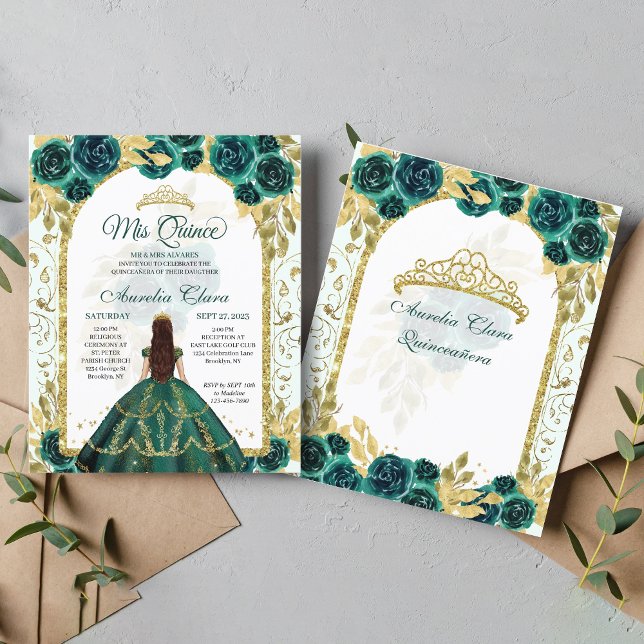 Lámina Arco de oro de princesa floral verde presupuesto Q (Subido por el creador)