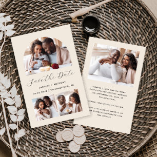 Lámina Arco de presupuesto 4-Foto Beige Guardar fecha