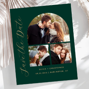 Lámina Arco de presupuesto Verde de 3 Collages de fotos G