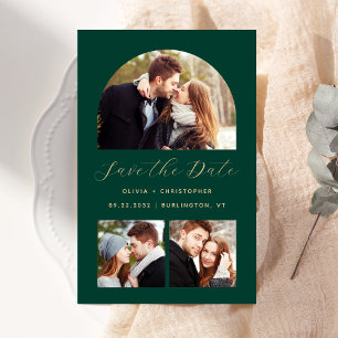 Lámina Arco de presupuesto Verde de 3 Collages de fotos G