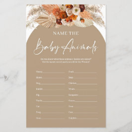 Lámina Arco de terracota nombre juego de los animales beb