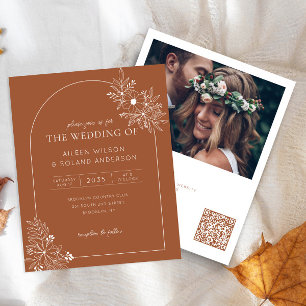 Lámina Arco floral presupuestal Terracotta Foto Boho Boda