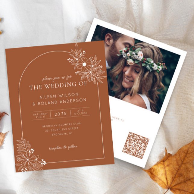 Lámina Arco floral presupuestal Terracotta Foto Boho Boda (Subido por el creador)