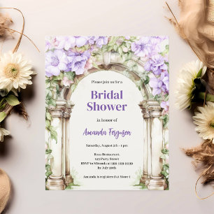 Lámina Arco floral rosa Lavender Invitación a la ducha