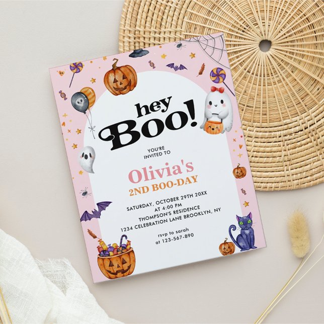 Lámina Arco Presupuestario Rosa Hey Boo Niños Halloween C (Subido por el creador)