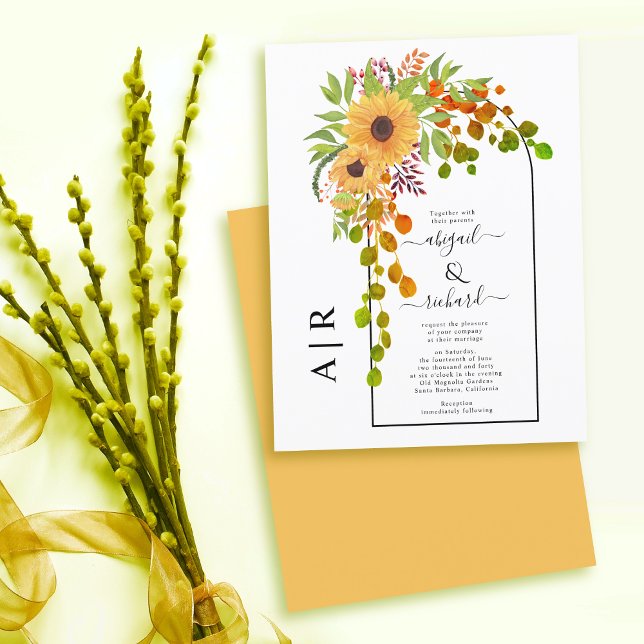 Lámina Arco PRESUPUESTARIO y girasoles invitan a la boda (Subido por el creador)