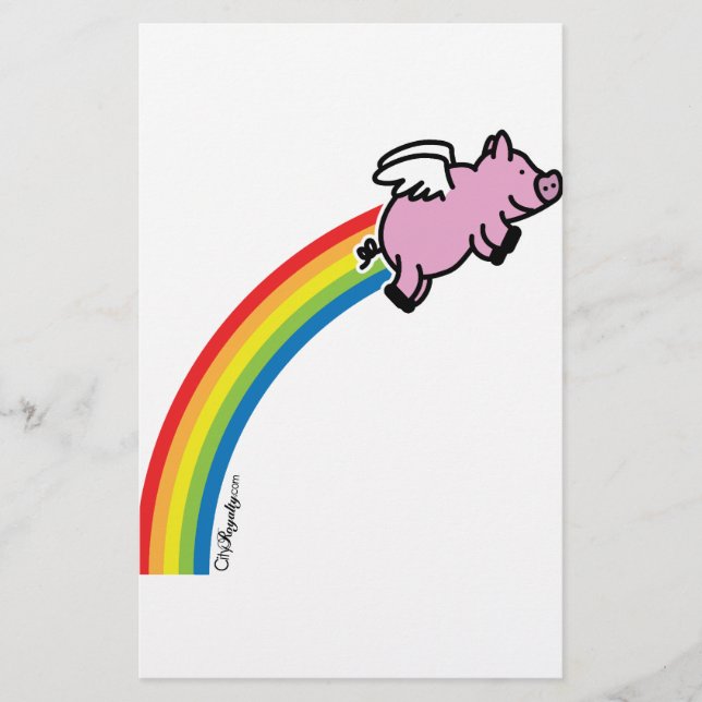 Lámina Arcoiris de cerdo volador (Anverso)