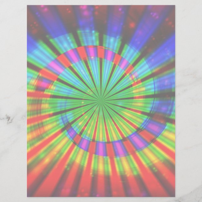 Lámina Arcoiris de Tie-Dye Groovy (Anverso)