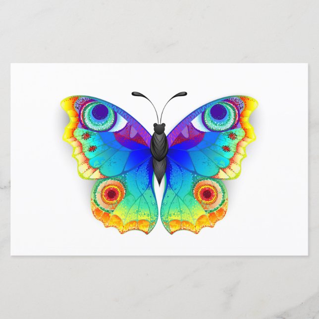 Lámina Arcoiris mariposa Peacock Eye (Anverso)
