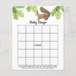 Lámina Ardilla - Juego de bingo para ducha de bebé