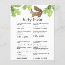 Lámina ardilla - Trivia para bebés | Juego Baby Shower