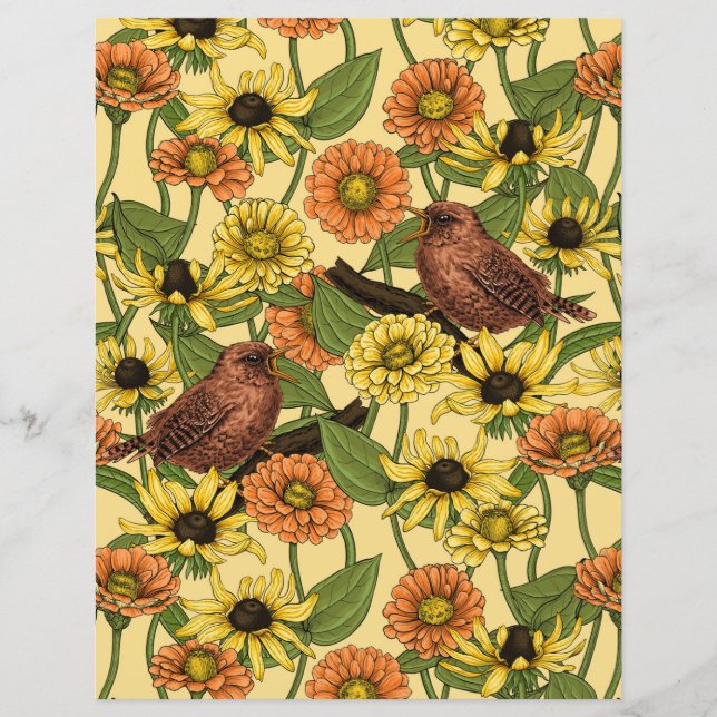 Lámina Arenas y flores de amarillo pálido (Anverso)
