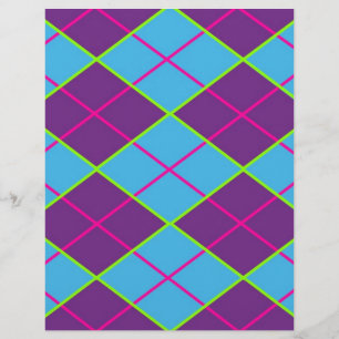 Lámina Argyle azul y morado
