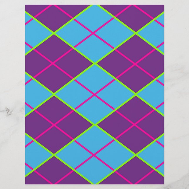 Lámina Argyle azul y morado (Anverso)