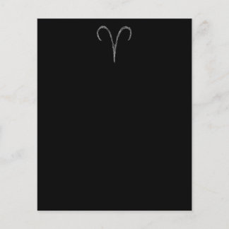 Lámina Aries. Rótulo Astrológico Zodiaco. Negro