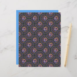 Lámina Aries Whimsical Astrología Mandala Fans Art Deco