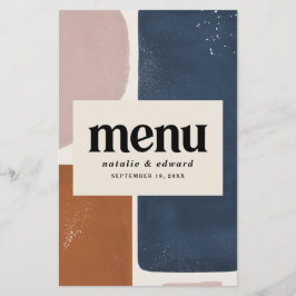 Lámina Aroma abstracto, marina + rosa contemporáneo