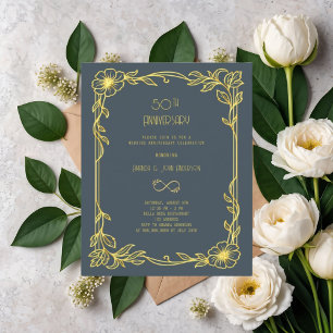 Lámina Art Deco Gatsby gris 50 invitación a la boda
